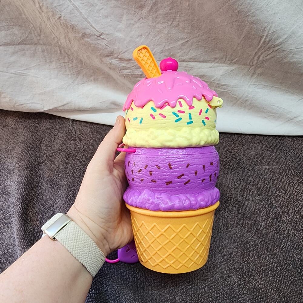 Polly Pocket Spin n Surprise Compact Ice Cream Cone with accessories W
